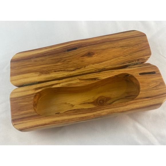 Trails End Colorado Rustic Live Edge Wood Log Hinged Keepsake Box 00845 - Picture 2 of 11